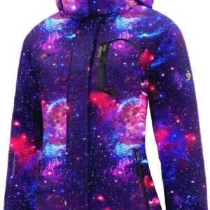 Waterdichte dames ski-sneeuwjas - Geïsoleerde winter fleece jas met capuchon