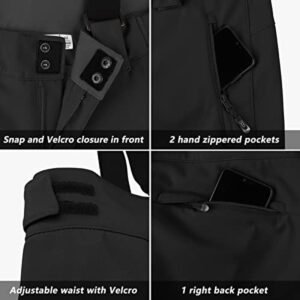 Waterdichte en Winddichte Skibroek voor Heren - Softshell Outdoorbroek met Bretels