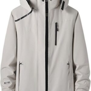 Waterdichte fleece jas voor heren - winddicht en warm met capuchon en ritszakken