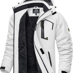 Waterdichte heren winterjas met fleece en afneembare capuchon