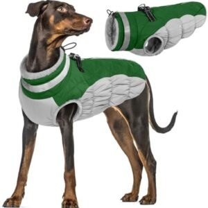 Waterdichte hondenjas voor herfst en winter - Gewatteerde, reflecterende en warme hondenoutfit