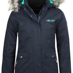 Waterdichte winterjas meisjes met afneembare capuchon en imitatiebont