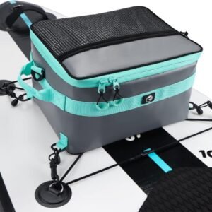 Waterproof Paddle Board Cooler - Durable PVC Deck Bag with Mesh Pocket and Adjustable Straps