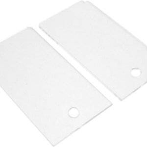 Wax Schraper Set - Onderhouds Gereedschap - Ski Onderhoud - Roestvrij Staal - 13 x 7 cm - Transparant