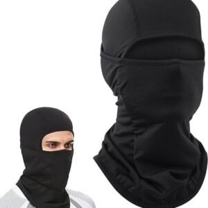 Winddichte bivakmuts voor motorrijden en outdoorsporten - unisex - zwart
