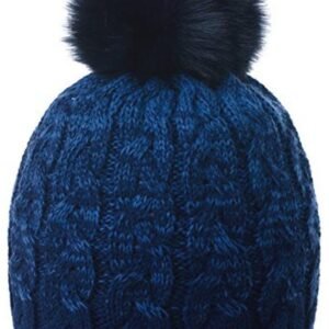 Winter Beanie voor Dames en Heren - Gebreide Muts met Fleece en Pompon voor Ski en Fashion