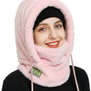 Winter Bivakmuts - Ski Masker Nekwarmer - Buitenactiviteiten Beschermen - Dubbellaags Fleece - 56-59 cm hoofdomtrek - Zwart