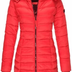 Winter Dames Gewatteerde Jas - Halflange Slim Fit Warme Donsjas