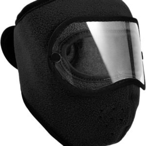 Winter Gezichtsmasker - Warme Oorwarmer - Buitenactiviteiten Bescherming - Ademend Pluche Materiaal - 20x10cm - Zwart