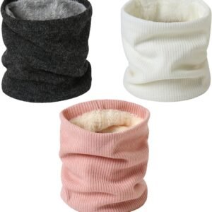 Winter Ski Halsschlauch - Windvanger - Geschikt Als Sjaal Of Gezichtsbedekking - 3 Stuks - Voor Skiën En Wandelen Zwart Wit Roze