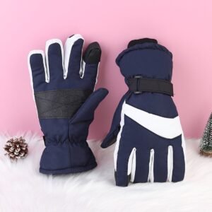Winter Skihandschoenen - Handschoenen voor stellen - Warm, winddicht, waterdicht en antislip - Geschikt voor fietsen en skiën - Dikke en warme handschoenen, geschikt voor touchscreen - Herenmodel