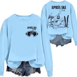 Winter Sweatshirt - Club Kleding - Casual Dragen - Zachte Katoenmix - Normale Pasvorm - Carolina Blauw