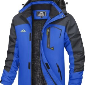 Winter Waterdicht Winddicht Herenjack met Fleece Voering en Capuchon