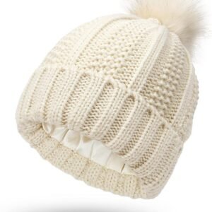 Winter gebreide beanie met pompon