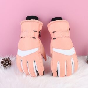 Winter skihandschoenen - Handschoenen voor stellen - Warm, winddicht, waterdicht en antislip - Geschikt voor fietsen en skiën - Verdikte en warme handschoenen, touchscreen-compatibel - Dames