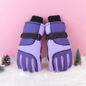 Winter skihandschoenen - Handschoenen voor stellen - Warm, winddicht, waterdicht en antislip - Geschikt voor fietsen en skiën - Verdikte en warme handschoenen, touchscreen-compatibel - Dames