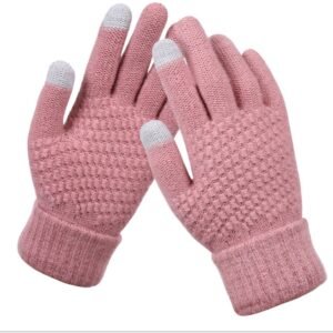 Winter touchscreen handschoenen voor dames, warme gebreide handschoenen, geschikt voor hardlopen, autorijden, werken, wandelen en skiën.