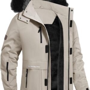 Winterjas Dames - Snowboardjas Outdoor - Wintersport Bescherming - Waterdicht Winddicht - Met Capuchon - Zwart