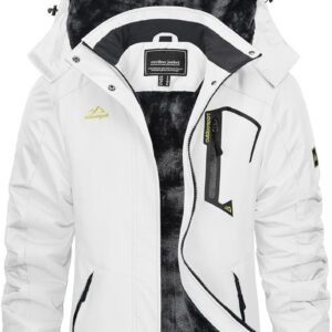 Winterjas Dames - Warm Gevoerd Fleece Jack met Afneembare Capuchon en Ritszakken
