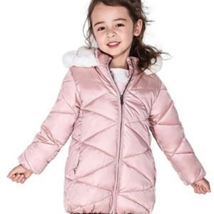 Winterjas voor meisjes met capuchon - Sherpa gevoerd, dik en warm, waterproof en winddicht