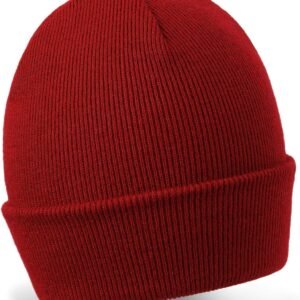 Wintermuts Gebreid - Beanie Hoed - Buitenactiviteiten Kou - Dubbellaags Warmte - One Size - Rood