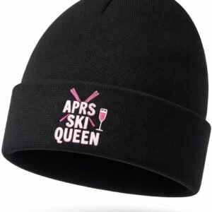 Wintermuts Queen - Ski muts - Après-ski feest - Opvallende kleuren - 100 gram - Zwart of roze