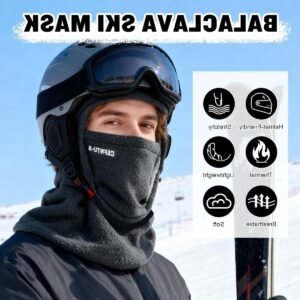 Winterse Balaclava - Thermisch Fleece Hoofdbedekking voor Skiën, Winddicht en Multifunctioneel met Nekwarmer voor Outdoor Activiteiten en Sporten voor Mannen en Vrouwen