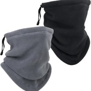 Winterse Dubbel Laag Wol Sjaal - Zachte Dikke Winddichte Nekgaiter voor Buitenactiviteiten, Unisex, Bruin, M