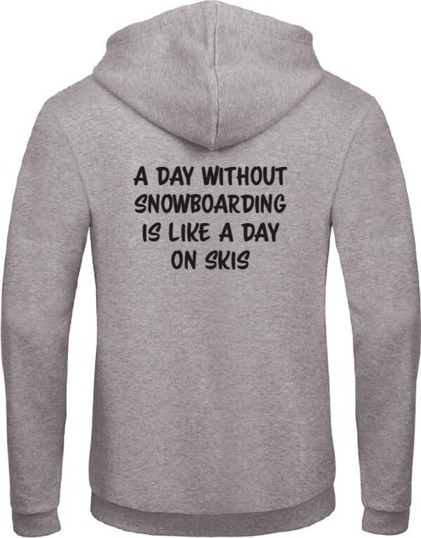 Wintersport hoodie grijs S - Snowboarding - soBAD. | Foute apres ski outfit | kleding | verkleedkleren | wintersporttruien | wintersport dames en heren | Snowboarding