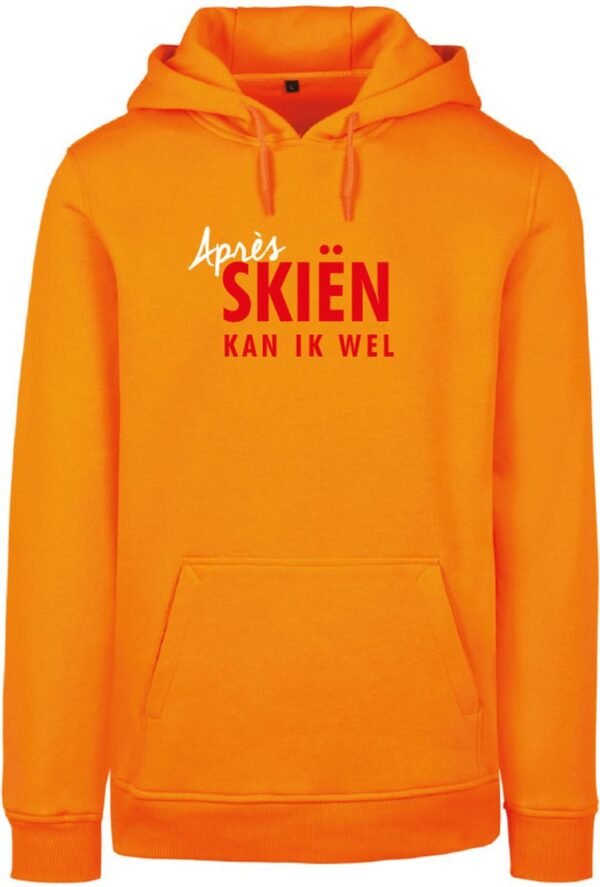 Wintersport hoodie paradise orange L - Après skien kan ik wel - soBAD. | Foute apres ski outfit | kleding | verkleedkleren | wintersporttruien | wintersport dames en heren