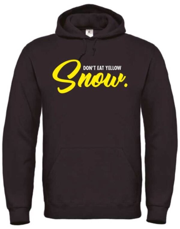 Wintersport hoodie zwart 3XL - Don't eat the yellow snow - soBAD. | Foute apres ski outfit | kleding | verkleedkleren | wintersporttruien | wintersport dames en heren