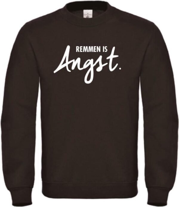 Wintersport sweater zwart S - Remmen is Angst - wit - soBAD. | Foute apres ski outfit | kleding | verkleedkleren | wintersporttruien | wintersport dames en heren