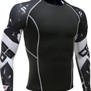 WoYoW® - Mannen Fleece Ski Thermisch T-shirt - Compressie - Winter Warm Kompres Lange Mouwen Top - Warmte - L - Wit