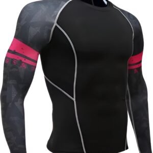 WoYoW® - Mannen Fleece Ski Thermisch T-shirt - Compressie - Winter Warm Kompres Lange Mouwen Top - Warmte - XXXL - Wijn