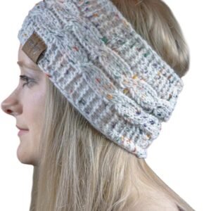 Zachte Gebreide Hoofdband met Fleece Voering voor Winter en Herfst