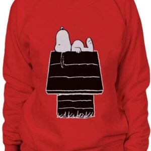 Zwart en Wit Snoopy Sweatshirt voor Vrouwen