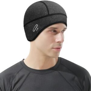 aladdien - Windproof Winter Beanie - Beanie voor Hardlopen - Comfortabel en Warm - Grijs - Ideaal voor Skiën - Geschikt voor Fietsen - Kleur Grijs