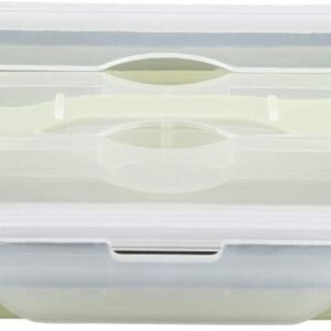 opvouwbare lunchbox 1000ml Magnetronbestendig Voedselopslagcontainer voor Kantoorlunch, Picknick, Camping, School